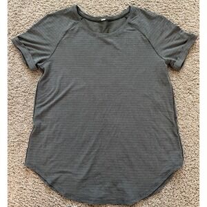 Lululemon Women's Activewear Olive Green & Gray Split Open Back Top Medium/8(?)